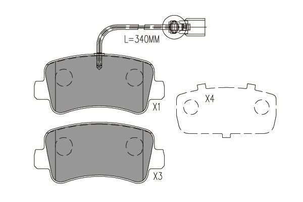 KAVO PARTS Bremžu uzliku kompl., Disku bremzes BP-6629